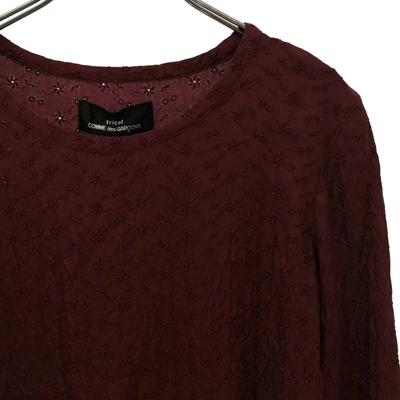 tricot COMME des GARCONS / トリココムデギャルソン | 1999SS | レーヨン 染め加工 エンブロイダリー カットソー ブラウス |