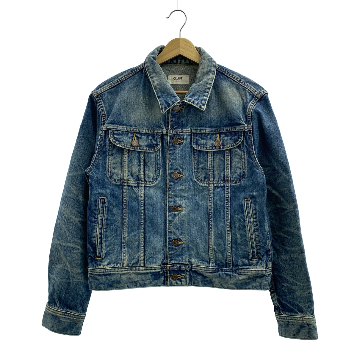 CELINE / セリーヌ | trucker jacket in denim ダメージ加工 デニム