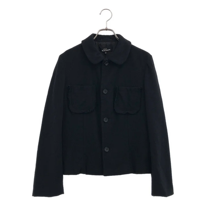 tricot COMME des GARCONS / トリココムデギャルソン | 2001AW | ウール 製品洗い ラウンドカラージャケット | M | レディース