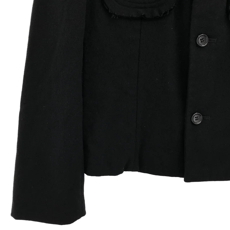 tricot COMME des GARCONS / トリココムデギャルソン | 2001AW | ウール 製品洗い ラウンドカラージャケット | M | レディース