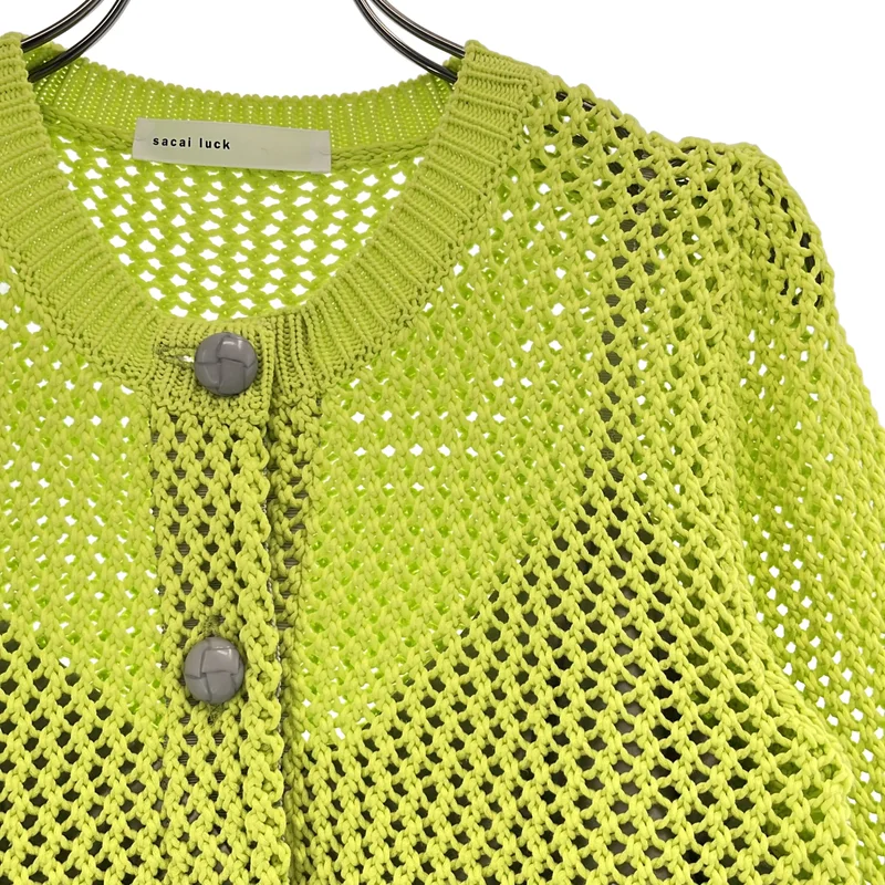 sacai luck / サカイラック | レイヤード レース クルーネックカーディガン | 2 | レディース