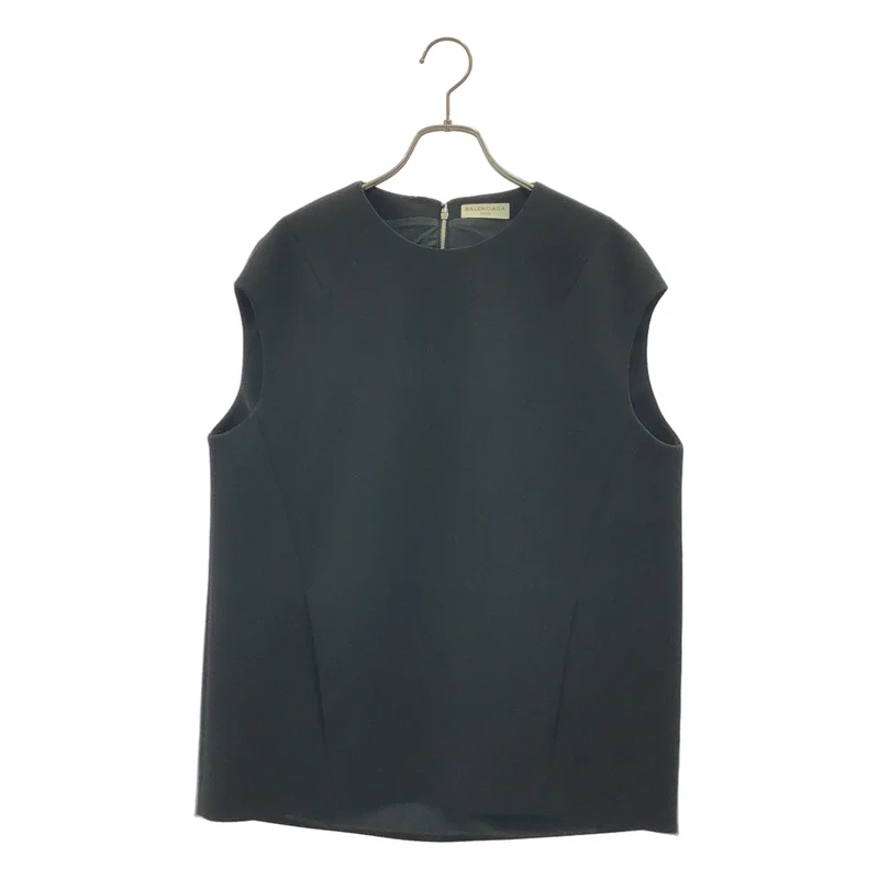 BALENCIAGA / バレンシアガ | ロゴバックジップ ノースリーブ ブラウス / 総裏地 | 38 | レディース