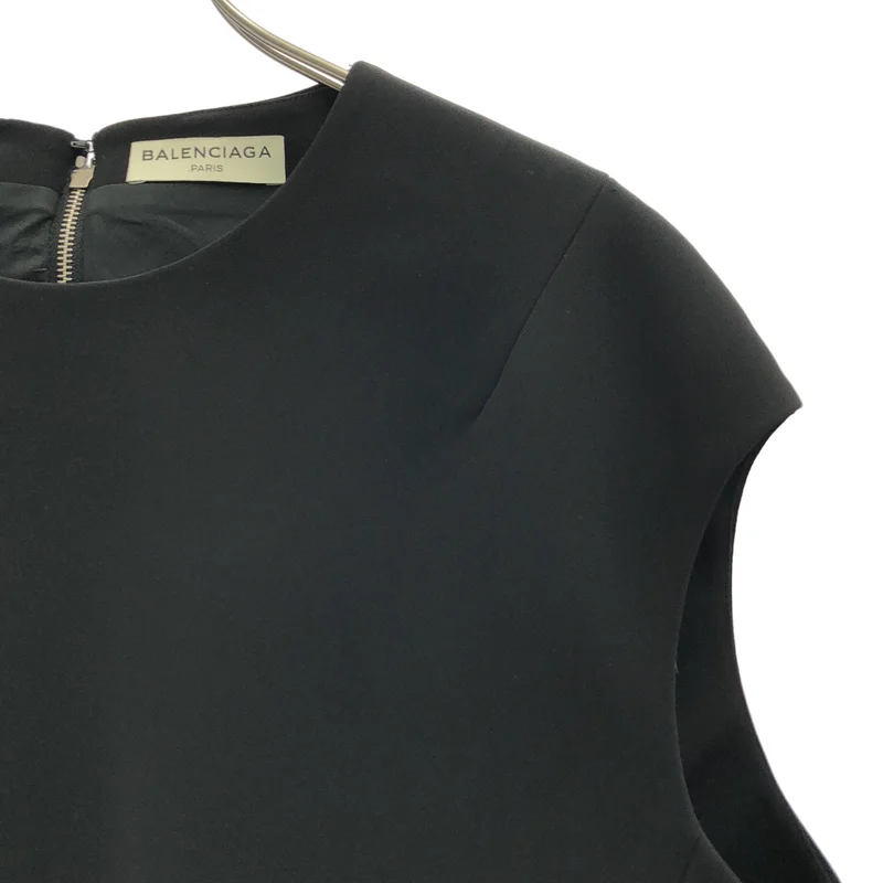 BALENCIAGA / バレンシアガ | ロゴバックジップ ノースリーブ ブラウス / 総裏地 | 38 | レディース
