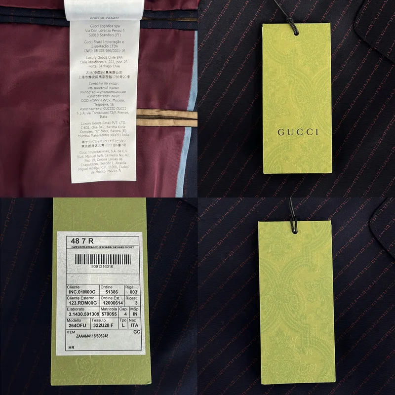 GUCCI / グッチ | セットアップ / ウール ロゴストライプ テーラードジャケット / スラックス | 48 | メンズ
