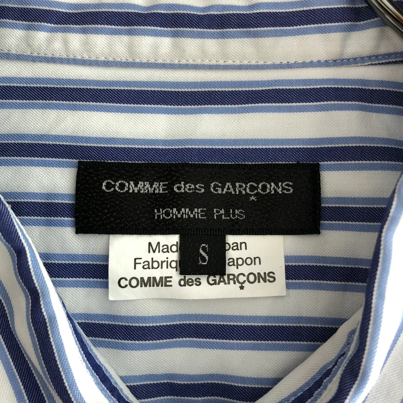 COMME des GARCONS HOMME PLUS / コムデギャルソンオムプリュス | 2020AW | ストライプ チェック 異素材切替 シャツ | S | メンズ
