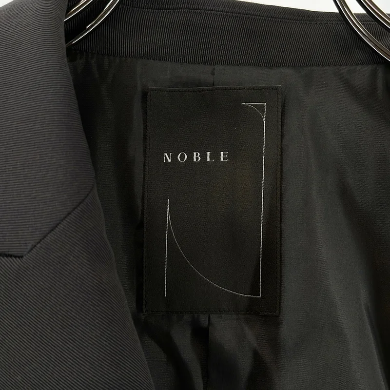 NOBLE / ノーブル | 2026SS | フロー ツイル ピークドラペル ジャケット | 34 | レディース
