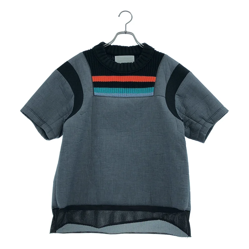 kolor / カラー | 異素材 切替 オーバーシルエット ボンディング ニット Tシャツ カットソー | 1 | メンズ