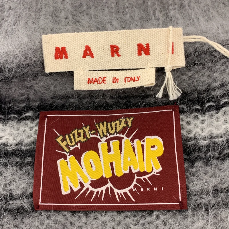 MARNI / マルニ | ボーダー モヘア プルオーバー ニット | 48 | メンズ