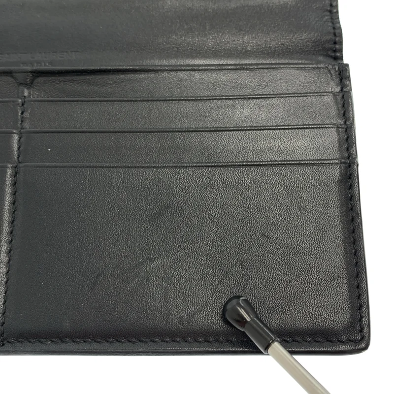 SAINT LAURENT PARIS / サンローランパリ | レザー ロングウォレット 長財布 |