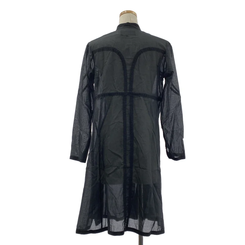 tricot COMME des GARCONS / トリココムデギャルソン | 2016SS | コットン レース装飾 スタンドカラー シャツ ワンピース | M | レディース