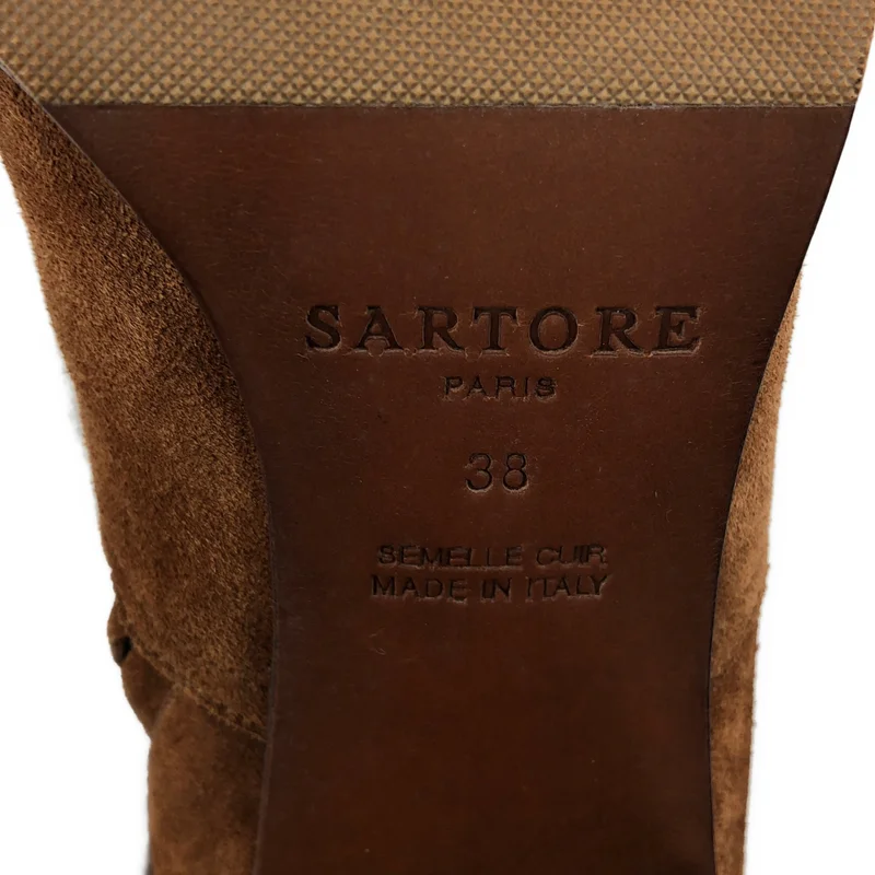SARTORE / サルトル | スエードレザー サイドジップ ショートブーツ | 38 | レディース