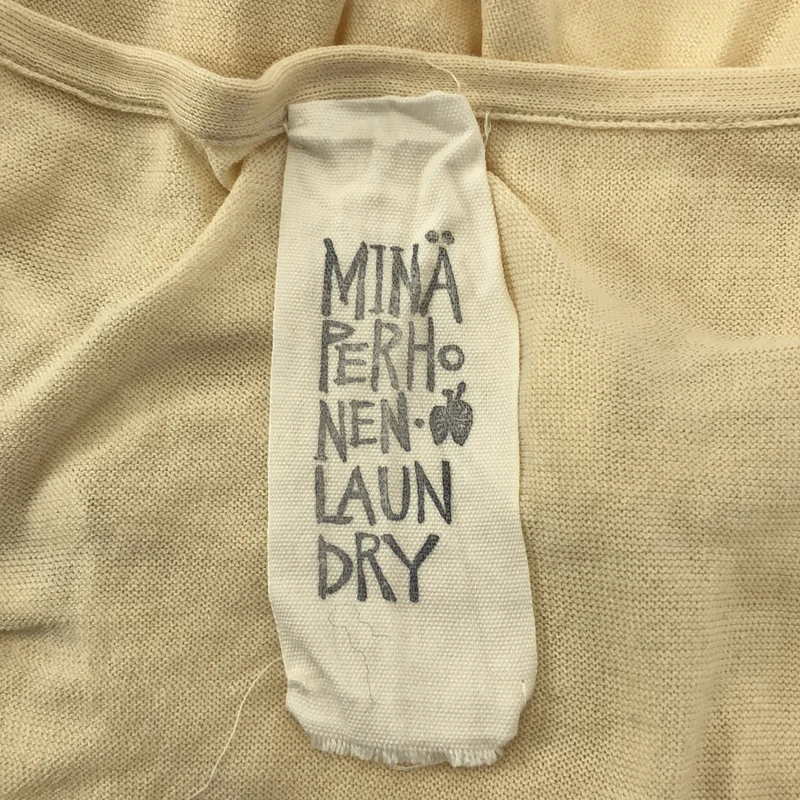 mina perhonen / ミナペルホネン | コットン ワンポイントロゴ レース キャミワンピース | 38 | レディース