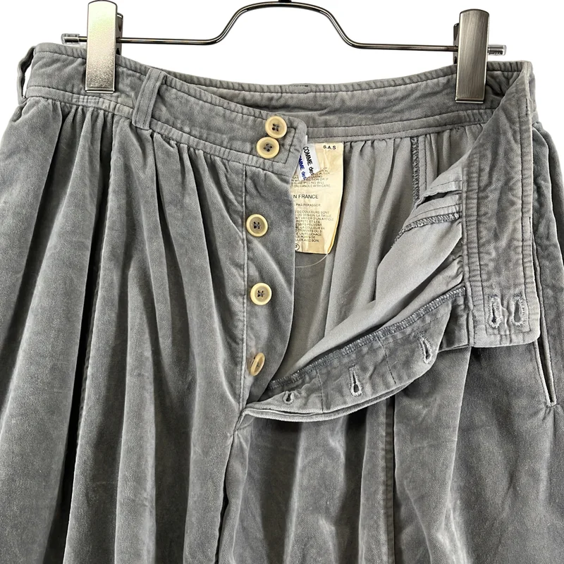 COMME des GARCONS COMME des GARCONS / コムコム | 製品加工 ベロア サルエル ショートパンツ ショーツ | S | レディース