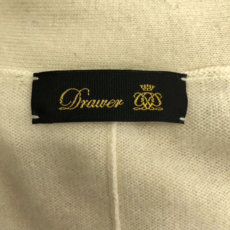 Drawer / ドゥロワー | cashmere 100％ / カシミヤ ロゴボタン ニット カーディガン |