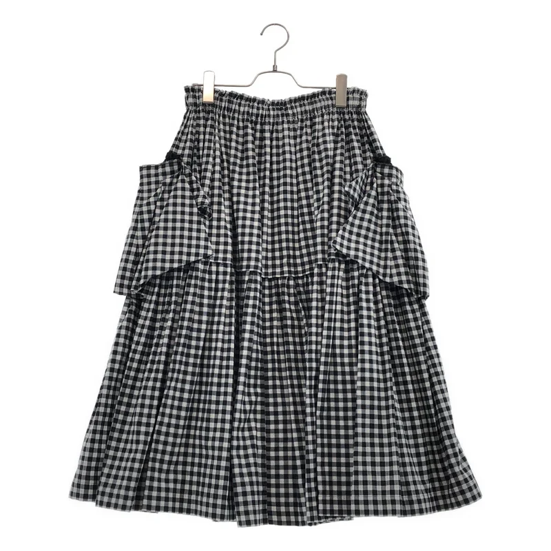 tao COMME des GARCONS / タオコムデギャルソン | 2025SS | コットン チェック ギャザースカート |