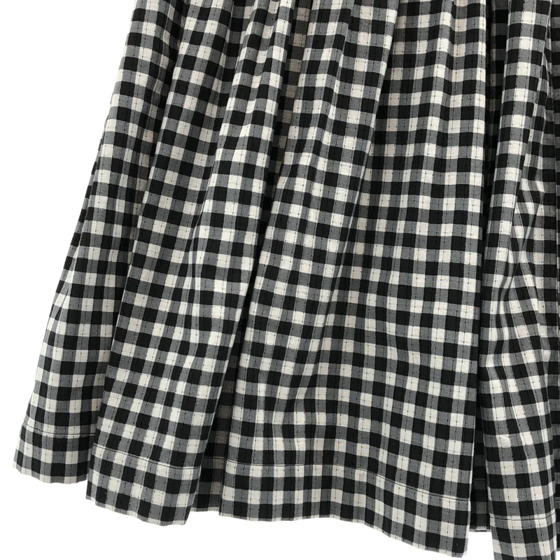 tao COMME des GARCONS / タオコムデギャルソン | 2025SS | コットン チェック ギャザースカート |