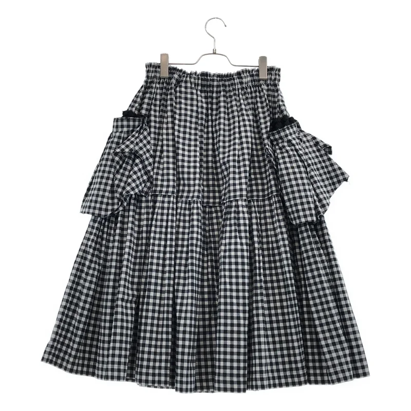 tao COMME des GARCONS / タオコムデギャルソン | 2025SS | コットン チェック ギャザースカート |