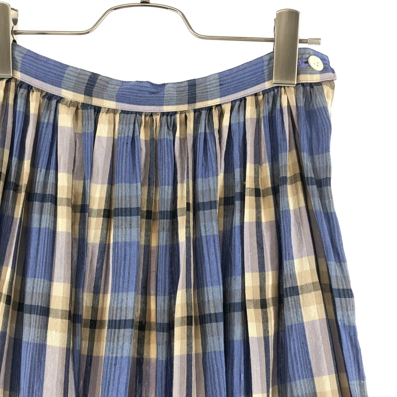 robe de chambre COMME des GARCONS / ローブドシャンブルコムデギャルソン | 1990s | リネン レーヨン チェック サイドジップ スカート |