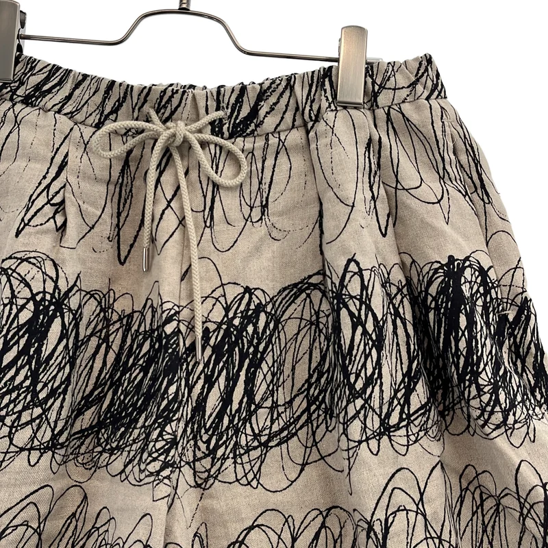 ATTACHMENT / アタッチメント | LINEN CANVAS PRINTED EASY SHORTS リネン キャンバス プリント ショートパンツ | 3 | メンズ