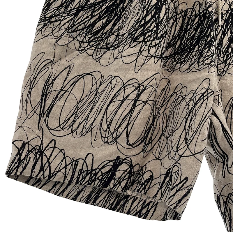 ATTACHMENT / アタッチメント | LINEN CANVAS PRINTED EASY SHORTS リネン キャンバス プリント ショートパンツ | 3 | メンズ