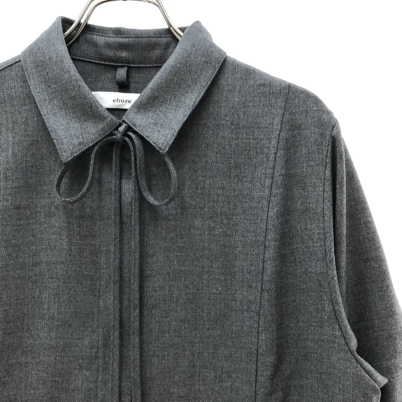 ebure / エブール | ウール混 ロングシャツワンピース | 36 | レディース