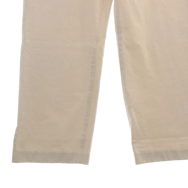 TANAKA / タナカ | UNFINISHED CROP JEAN TROUSERS / カットオフ ホワイトデニム パンツ | 32 | メンズ
