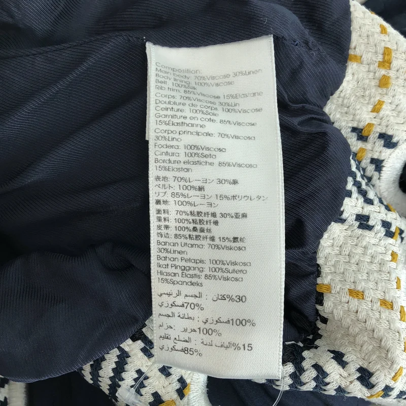 3.1 Phillip Lim / スリーワンフィリップリム | リネン混 チェック ベルテッドブルゾン | 0 | レディース