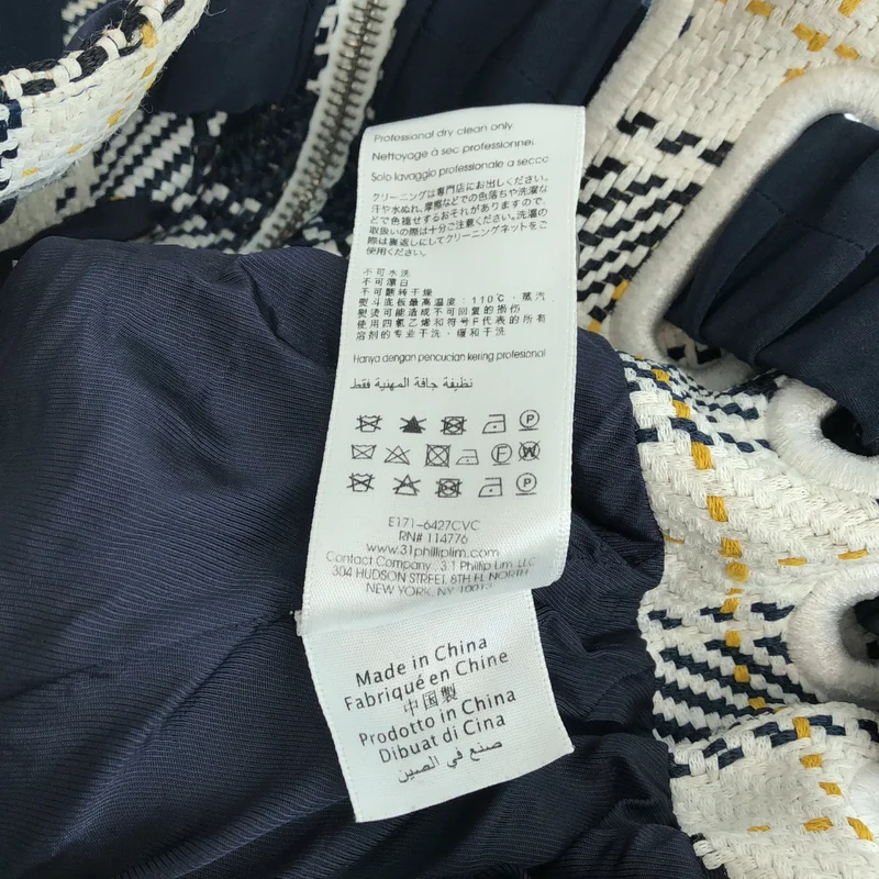 3.1 Phillip Lim / スリーワンフィリップリム | リネン混 チェック ベルテッドブルゾン | 0 | レディース