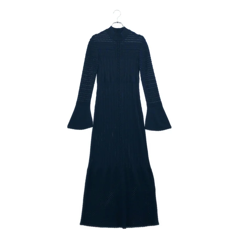 Mame Kurogouchi / マメクロゴウチ | 2023AW | Lace Stripe Knitted Dress ワンピース MM23PF-KN727 | 2 | レディース