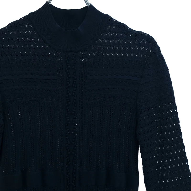 Mame Kurogouchi / マメクロゴウチ | 2023AW | Lace Stripe Knitted Dress ワンピース MM23PF-KN727 | 2 | レディース