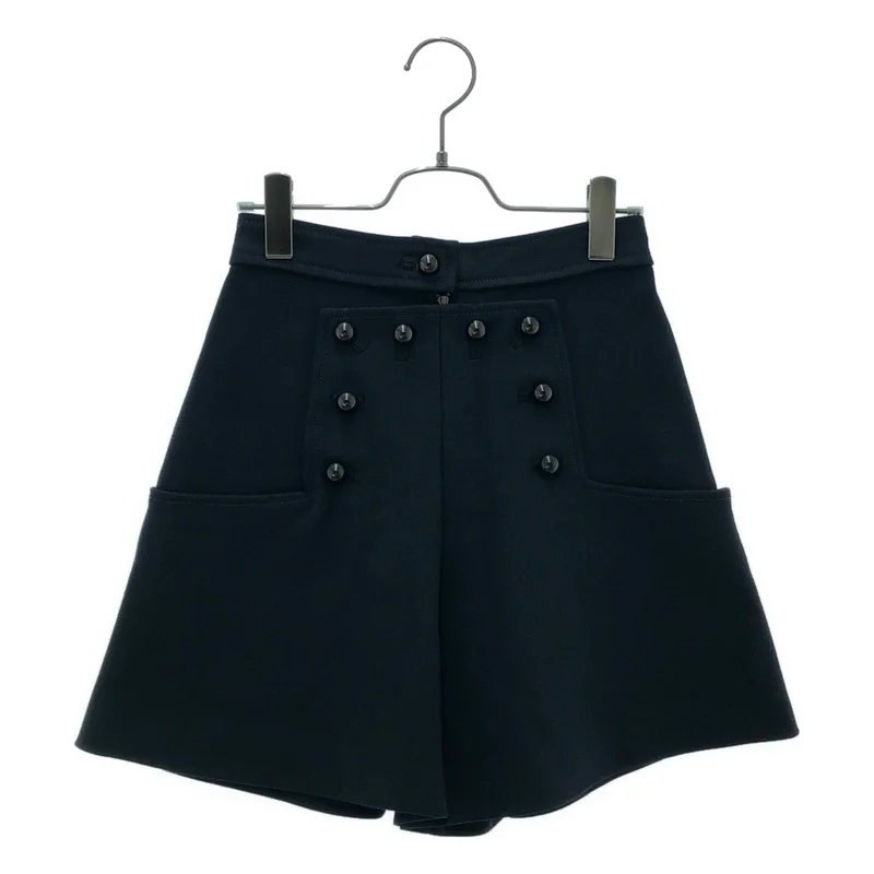 ISABEL MARANT / イザベルマラン | ウール コットン フロントマルチボタン フレアショートパンツ | 36 | レディース