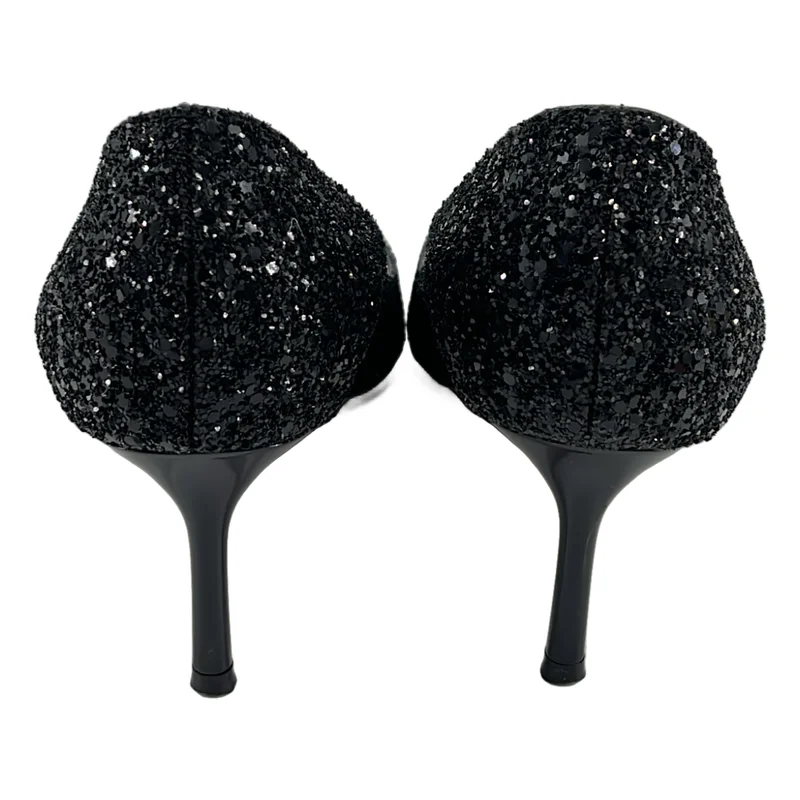 JIMMY CHOO / ジミーチュウ | ポインテッドトゥ グリッター ヒールパンプス | 36 1/2 | レディース