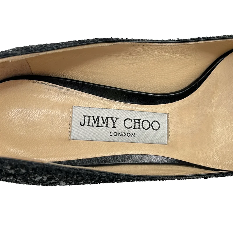 JIMMY CHOO / ジミーチュウ | ポインテッドトゥ グリッター ヒールパンプス | 36 1/2 | レディース