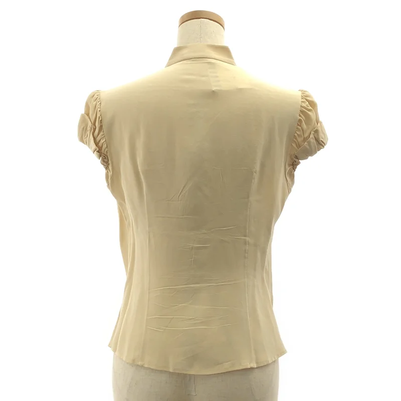 PRADA / プラダ | silk 100％ / シルク スタンドカラー シャツ ブラウス | 38 | レディース