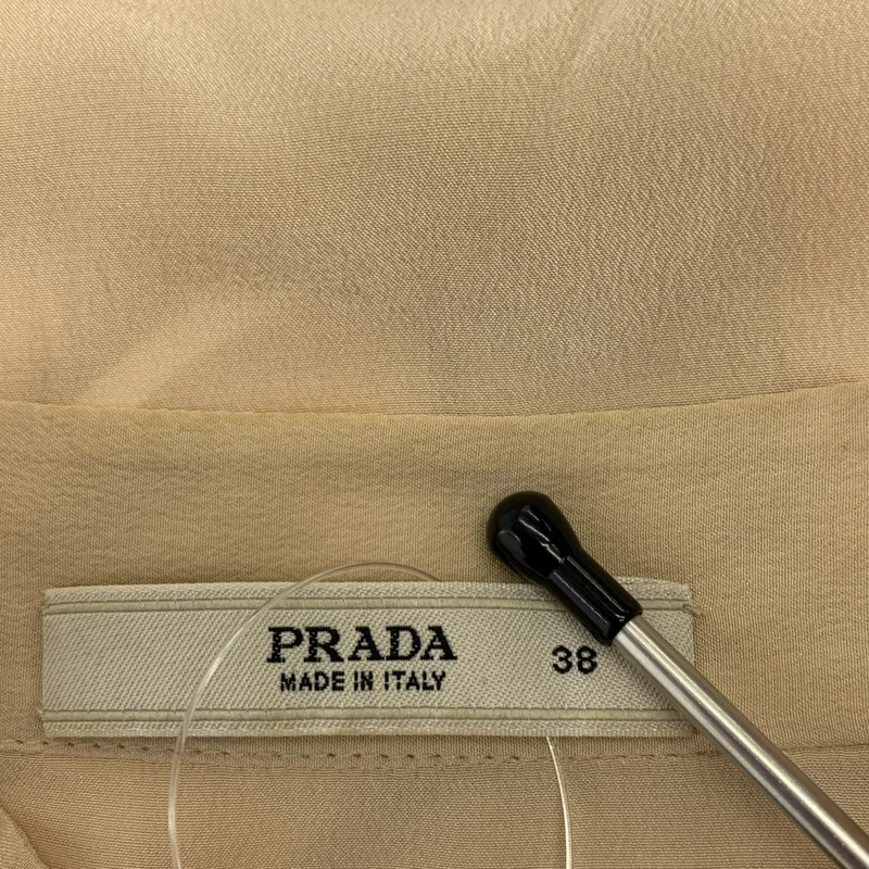 PRADA / プラダ | silk 100％ / シルク スタンドカラー シャツ ブラウス | 38 | レディース