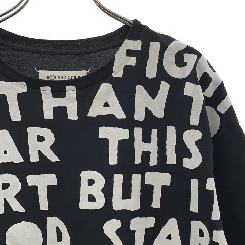 Maison Margiela / メゾンマルジェラ | AIDS エイズ オーバーサイズ ロゴプリント  Tシャツ | M | レディース
