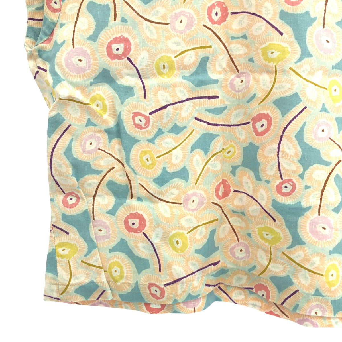 mina perhonen / ミナペルホネン | 2013-14 a/w | Hanna / リネン 総柄 ノースリーブブラウス | 36 | マルチカラー | レディース mina perhonen / ミナペルホネン | 2013-14 a/w | Hanna / リネン 総柄