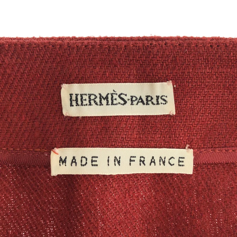HERMES / エルメス | マルジェラ期 リネン ドローストリング スカート | 34 | レディース