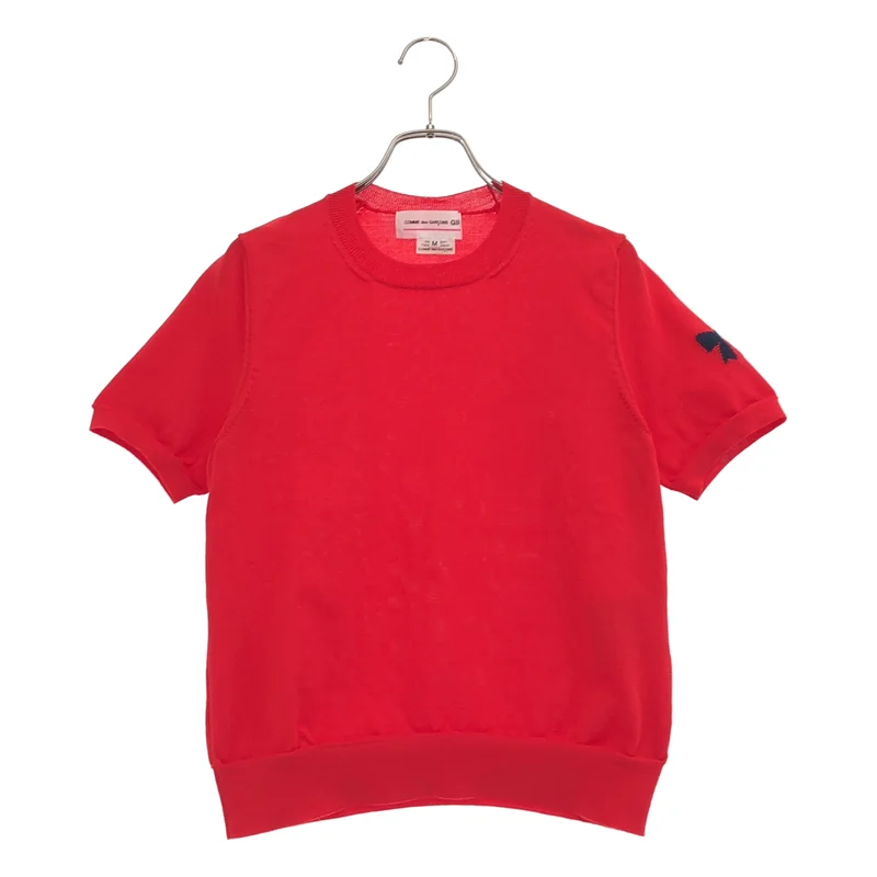 COMME des GARCONS GIRL / コムデギャルソンガール | 2019SS | ポリエステル縮絨 リボン 半袖ニット | M | レディース