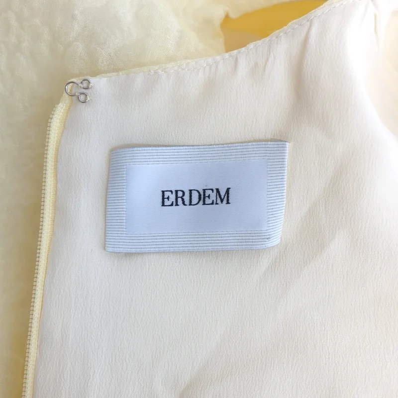 ERDEM / アーデム | コットン混 エンボスフラワー ノースリーブワンピース | 8 | レディース