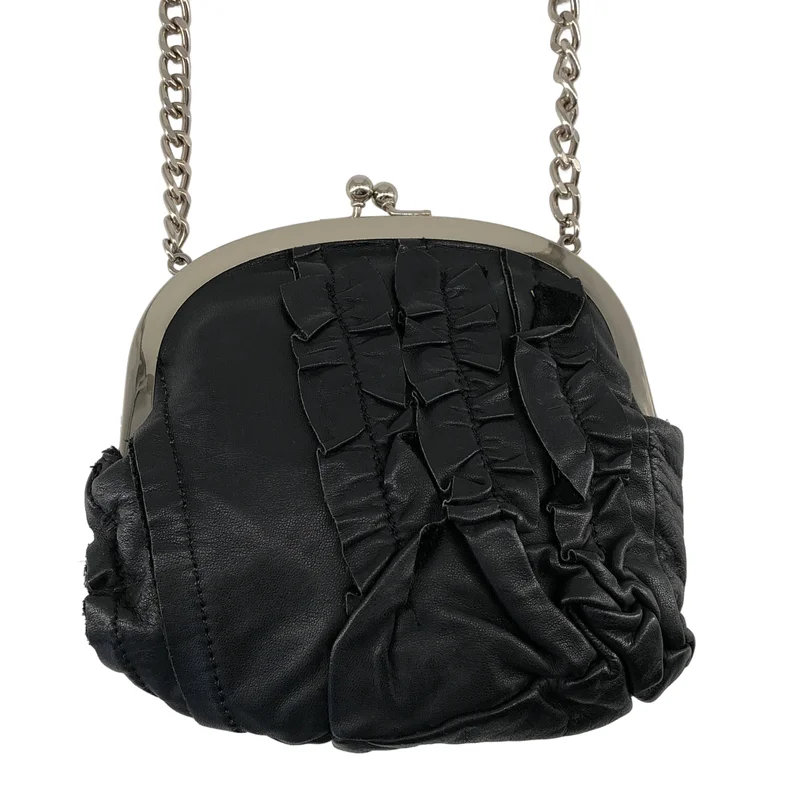 tricot COMME des GARCONS / トリココムデギャルソン | レザー フリル がま口 チェーンショルダーバッグ |