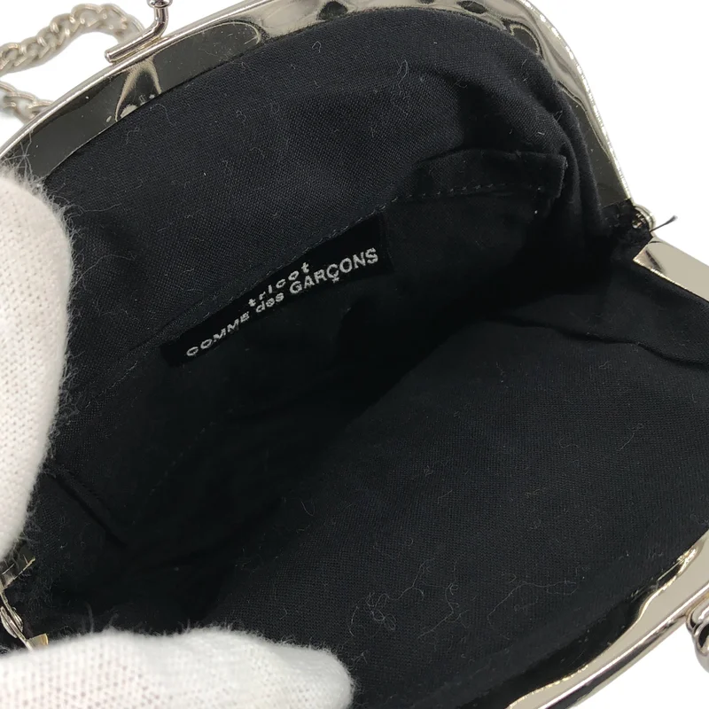 tricot COMME des GARCONS / トリココムデギャルソン | レザー フリル がま口 チェーンショルダーバッグ |