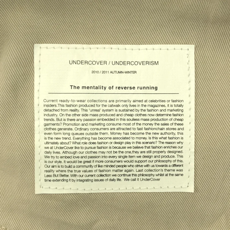 UNDERCOVERISM / アンダーカバイズム | 2010AW | AVAKARETA LIFE期 コットン 切替 カーゴパンツ | 4 | メンズ