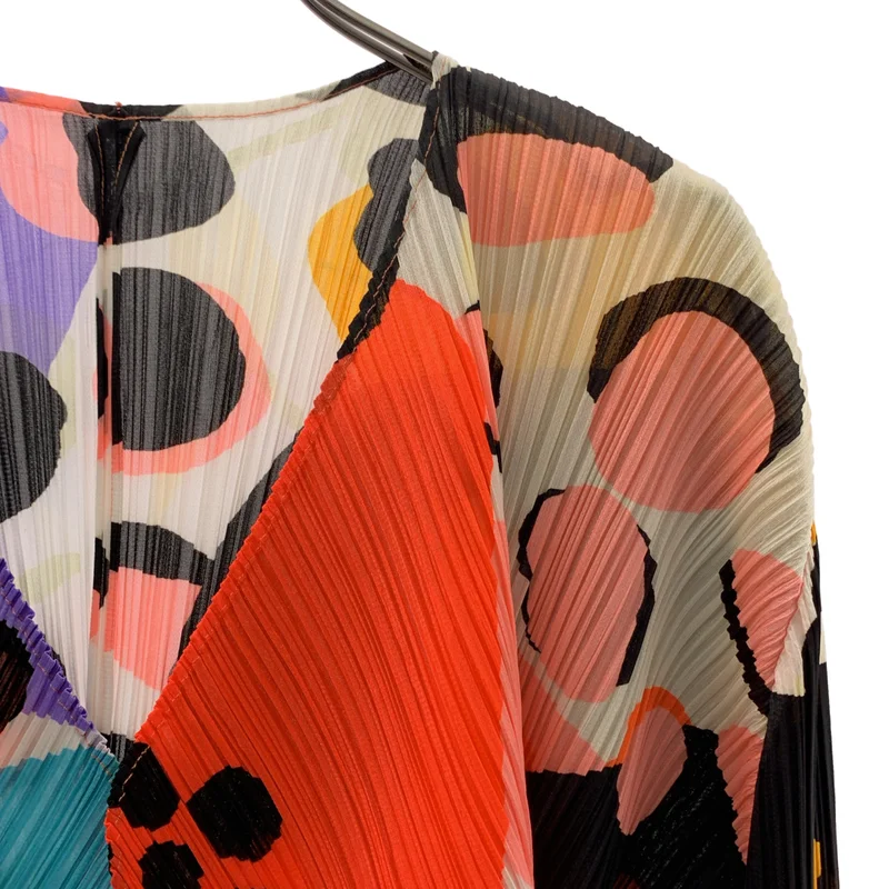 PLEATS PLEASE ISSEY MIYAKE / プリーツプリーズイッセイミヤケ | プリーツ 総柄 ボレロ カーディガン | 3 | レディース