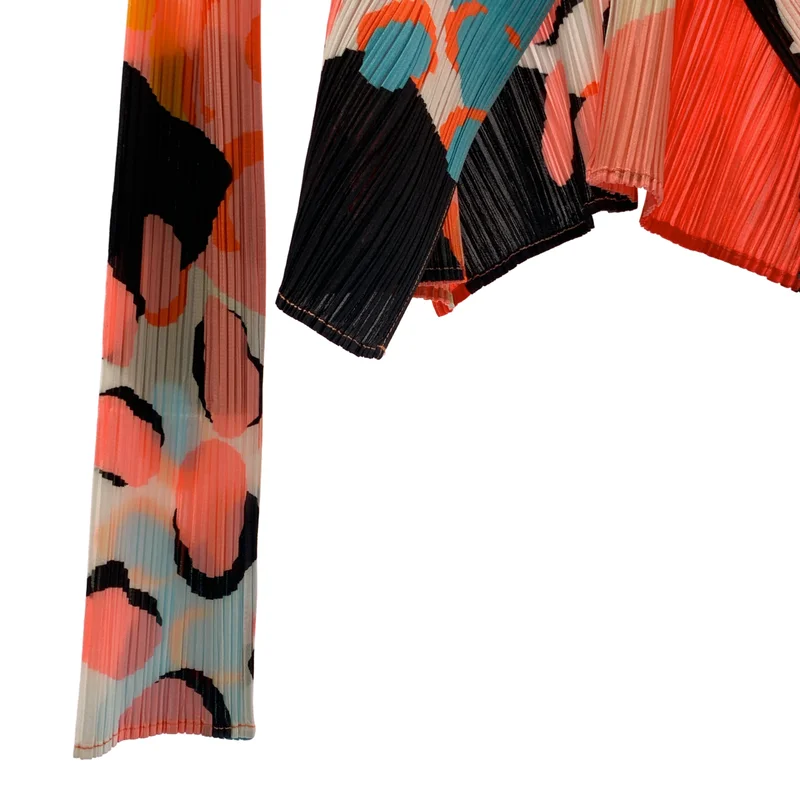 PLEATS PLEASE ISSEY MIYAKE / プリーツプリーズイッセイミヤケ | プリーツ 総柄 ボレロ カーディガン | 3 | レディース