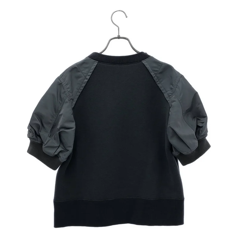 sacai / サカイ | 2022SS | Sponge Sweat Pullover / MA-1ドッキング 半袖スウェット | 1 | レディース