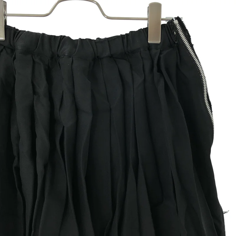 BLACK COMME des GARCONS / ブラックコムデギャルソン | 2024AW | ポリ縮絨 サイドジップ プリーツスカート | S | レディース