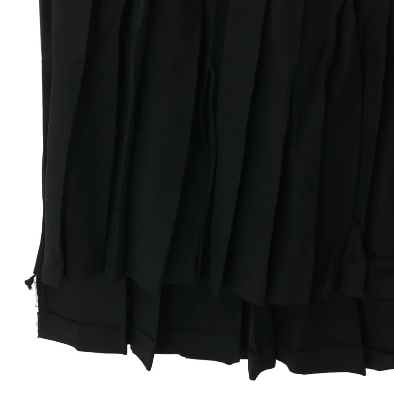 BLACK COMME des GARCONS / ブラックコムデギャルソン | 2024AW | ポリ縮絨 サイドジップ プリーツスカート | S | レディース