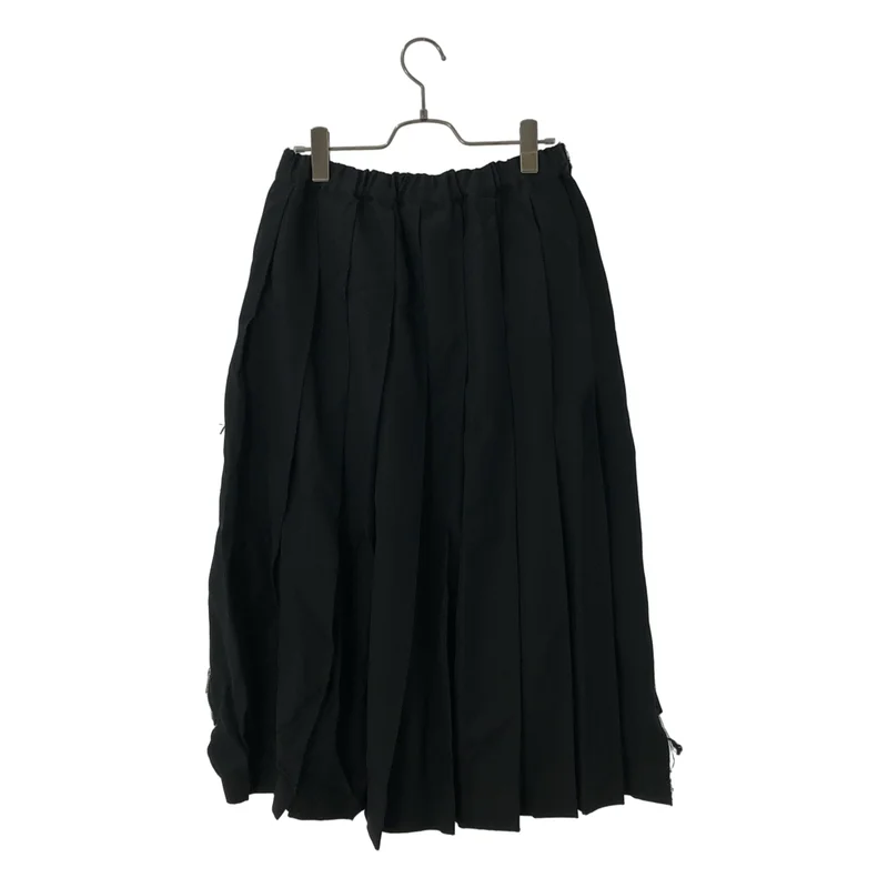 BLACK COMME des GARCONS / ブラックコムデギャルソン | 2024AW | ポリ縮絨 サイドジップ プリーツスカート | S | レディース