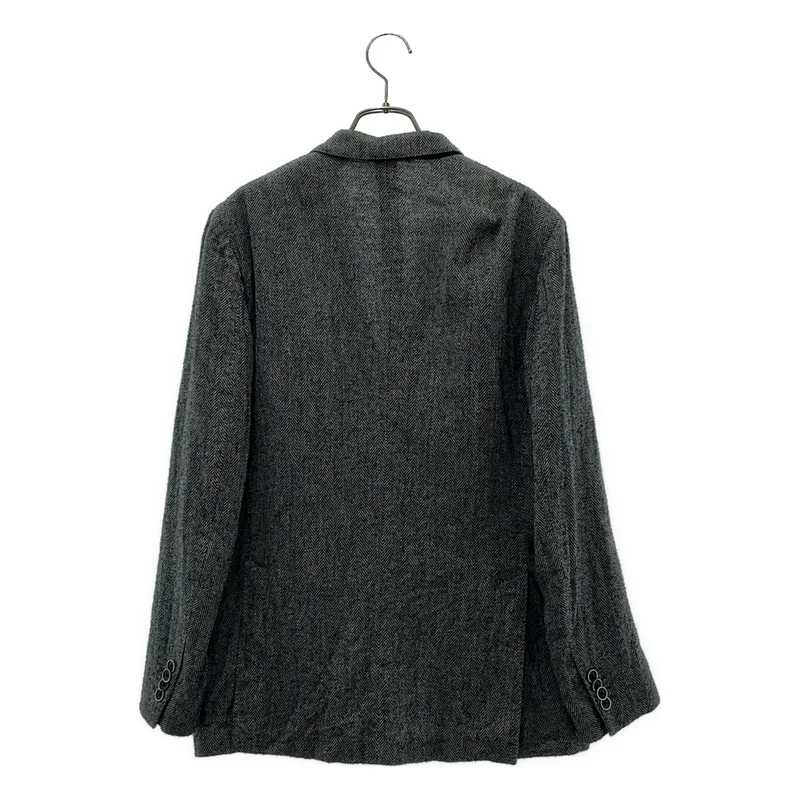 LARDINI / ラルディーニ | リネン ウール シルク混 ヘリンボーン テーラードジャケット | 46 | メンズ